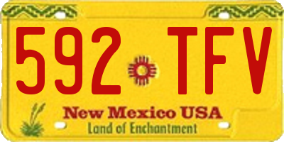 NM license plate 592TFV