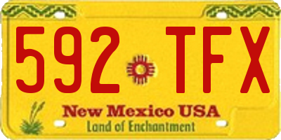NM license plate 592TFX