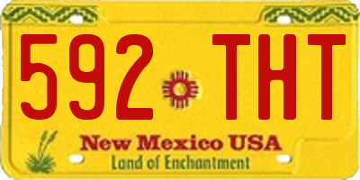 NM license plate 592THT