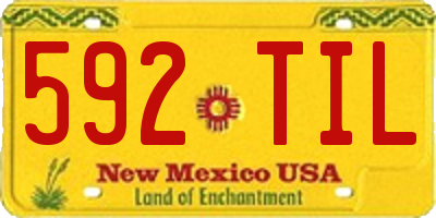 NM license plate 592TIL