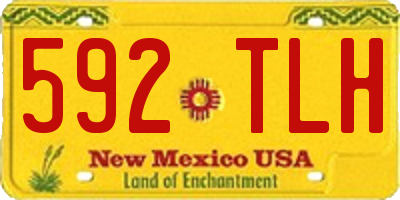 NM license plate 592TLH