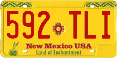 NM license plate 592TLI