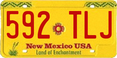 NM license plate 592TLJ