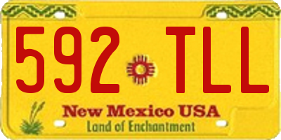 NM license plate 592TLL