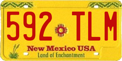 NM license plate 592TLM