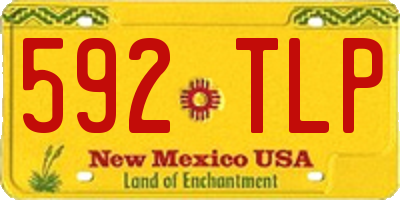 NM license plate 592TLP
