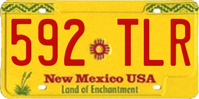 NM license plate 592TLR