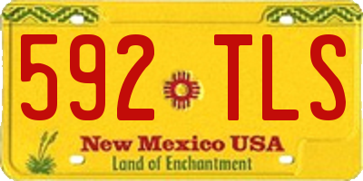 NM license plate 592TLS