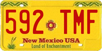 NM license plate 592TMF