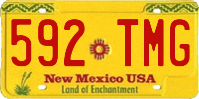 NM license plate 592TMG