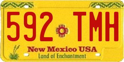 NM license plate 592TMH