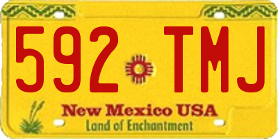 NM license plate 592TMJ