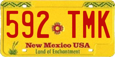 NM license plate 592TMK
