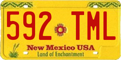 NM license plate 592TML