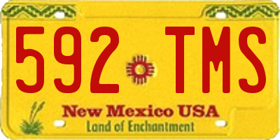 NM license plate 592TMS