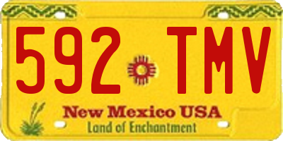 NM license plate 592TMV