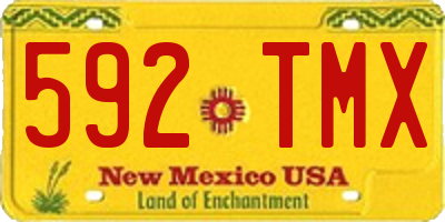 NM license plate 592TMX