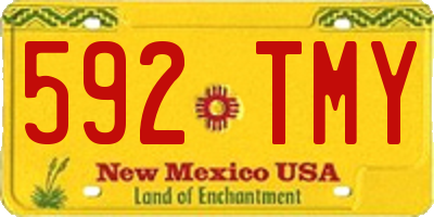 NM license plate 592TMY