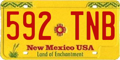 NM license plate 592TNB