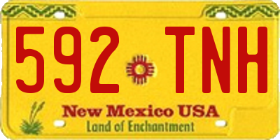 NM license plate 592TNH