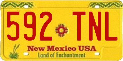 NM license plate 592TNL