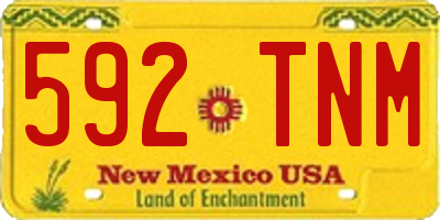 NM license plate 592TNM