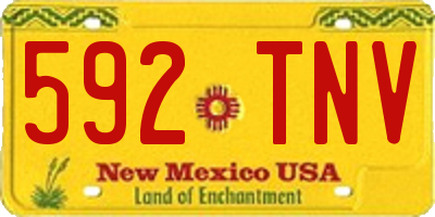NM license plate 592TNV