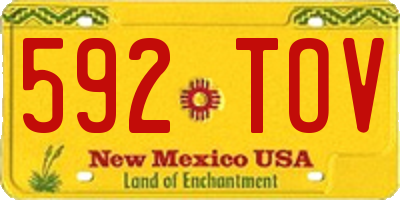 NM license plate 592TOV