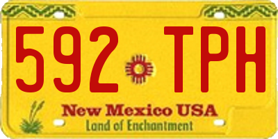 NM license plate 592TPH