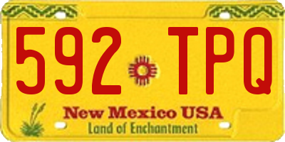 NM license plate 592TPQ