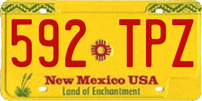 NM license plate 592TPZ