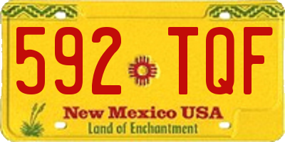 NM license plate 592TQF