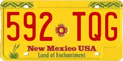 NM license plate 592TQG