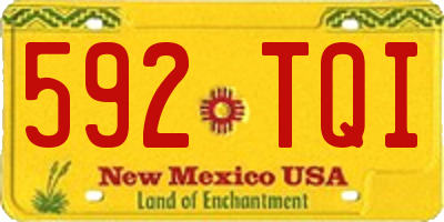 NM license plate 592TQI