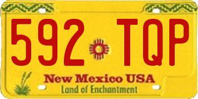 NM license plate 592TQP