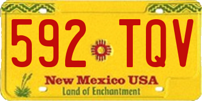 NM license plate 592TQV