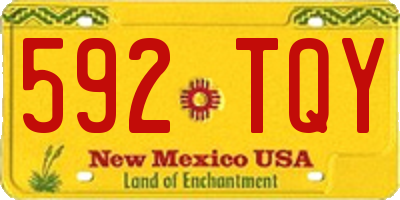 NM license plate 592TQY