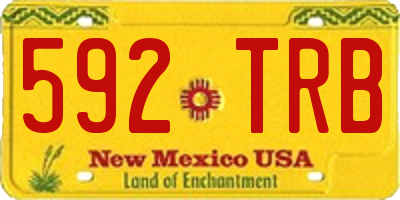 NM license plate 592TRB