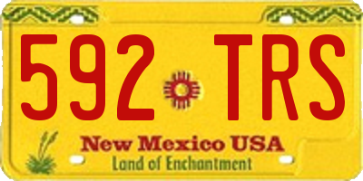 NM license plate 592TRS