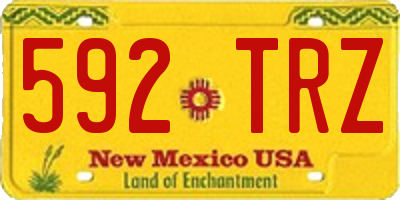 NM license plate 592TRZ