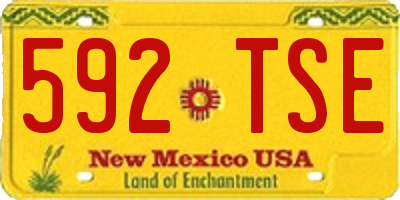 NM license plate 592TSE