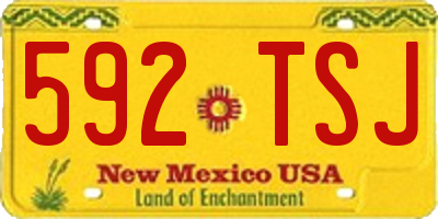 NM license plate 592TSJ