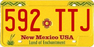 NM license plate 592TTJ