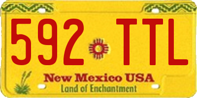 NM license plate 592TTL