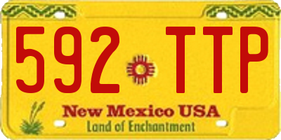 NM license plate 592TTP