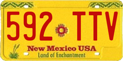 NM license plate 592TTV