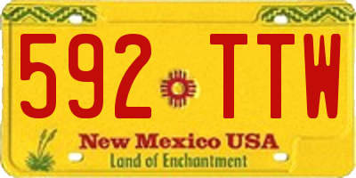 NM license plate 592TTW