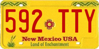 NM license plate 592TTY