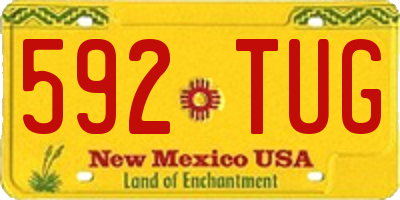 NM license plate 592TUG