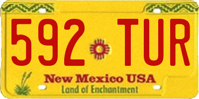 NM license plate 592TUR